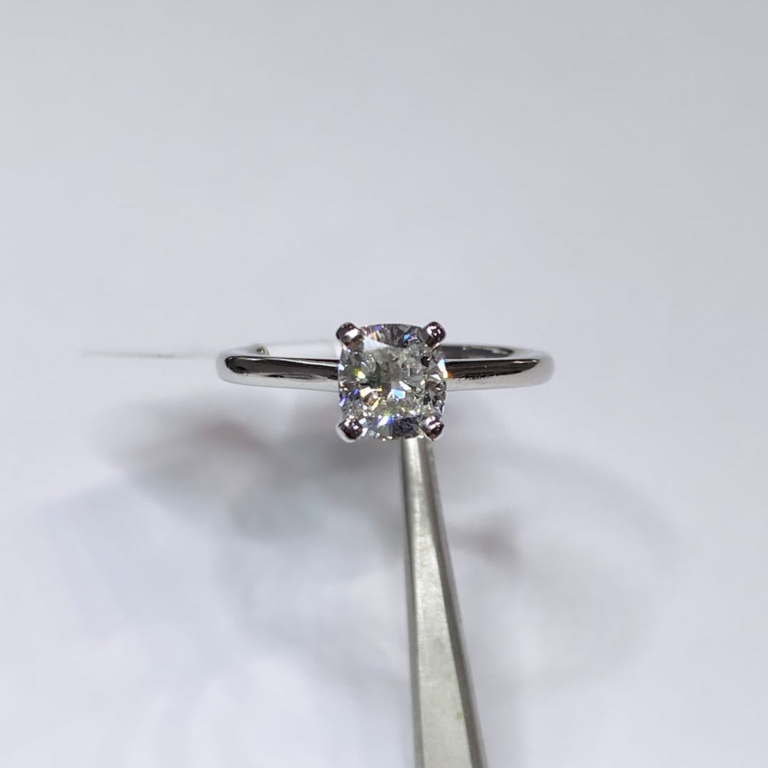 1.02ct Cushion Cut G.I.A Certified Platinum Solitaire