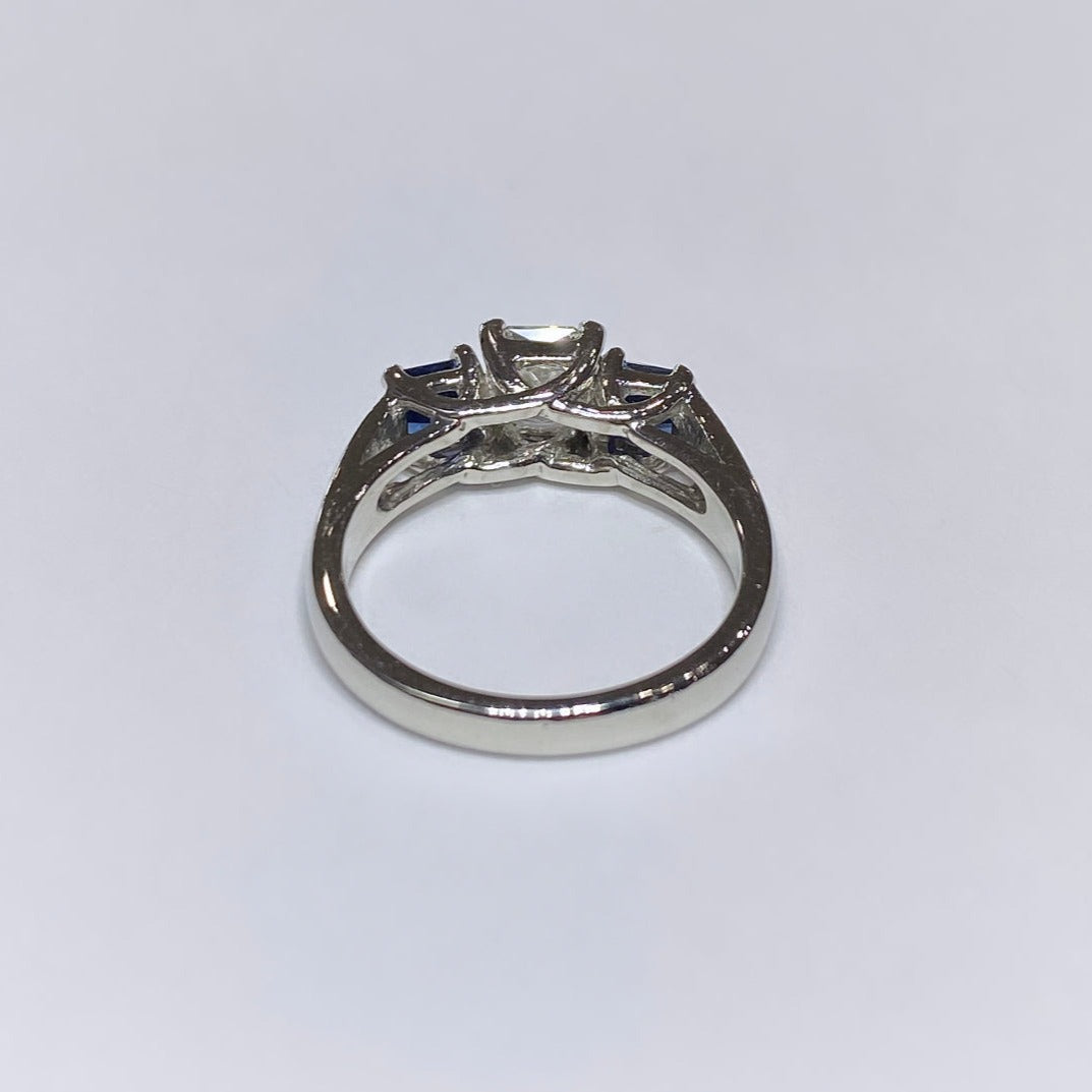 1ct Lucida Cut Three Stone Platinum Ring