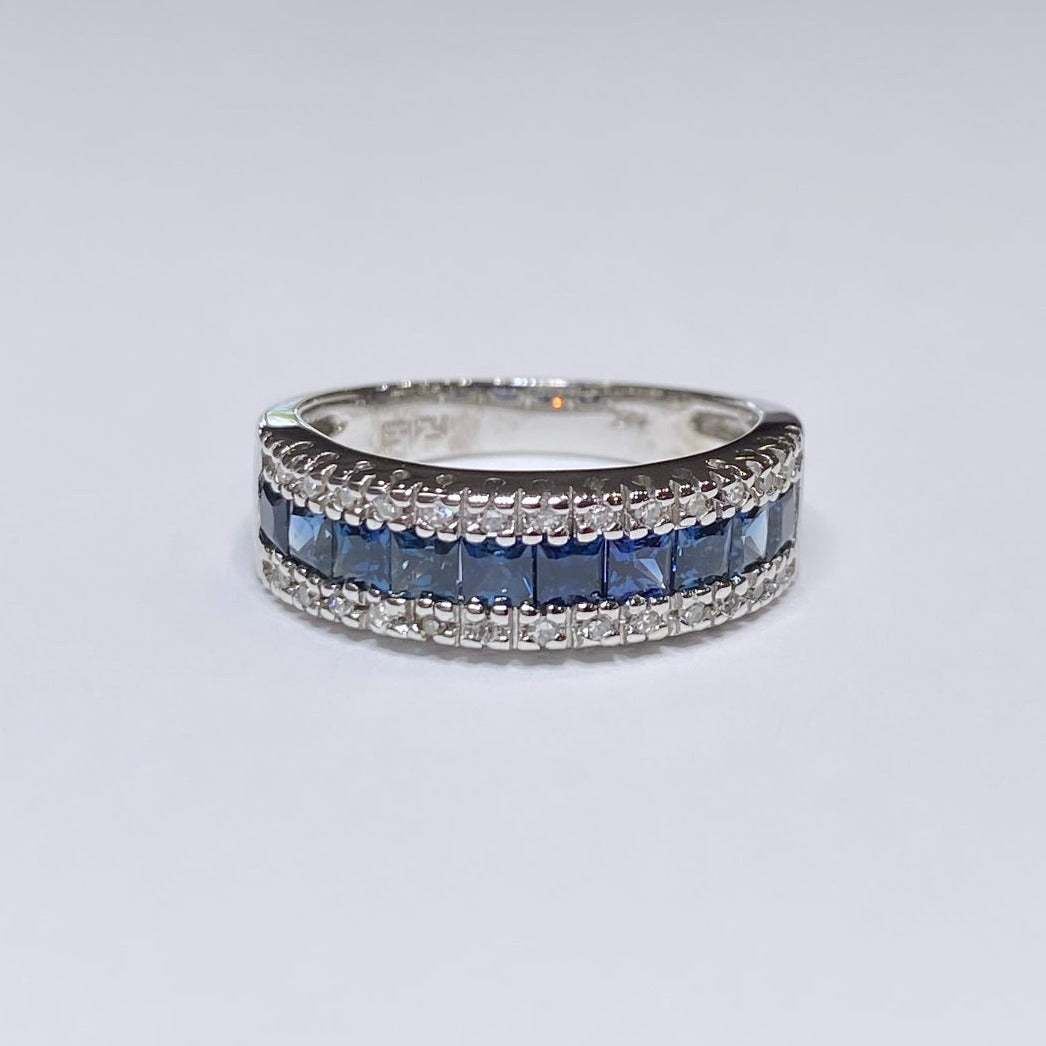 EFFY diamond & sapphire band 14k