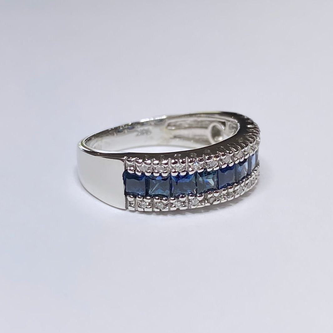 EFFY diamond & sapphire band 14k