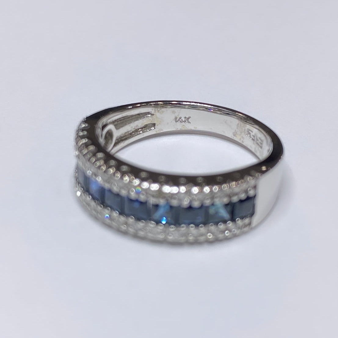 EFFY diamond & sapphire band 14k