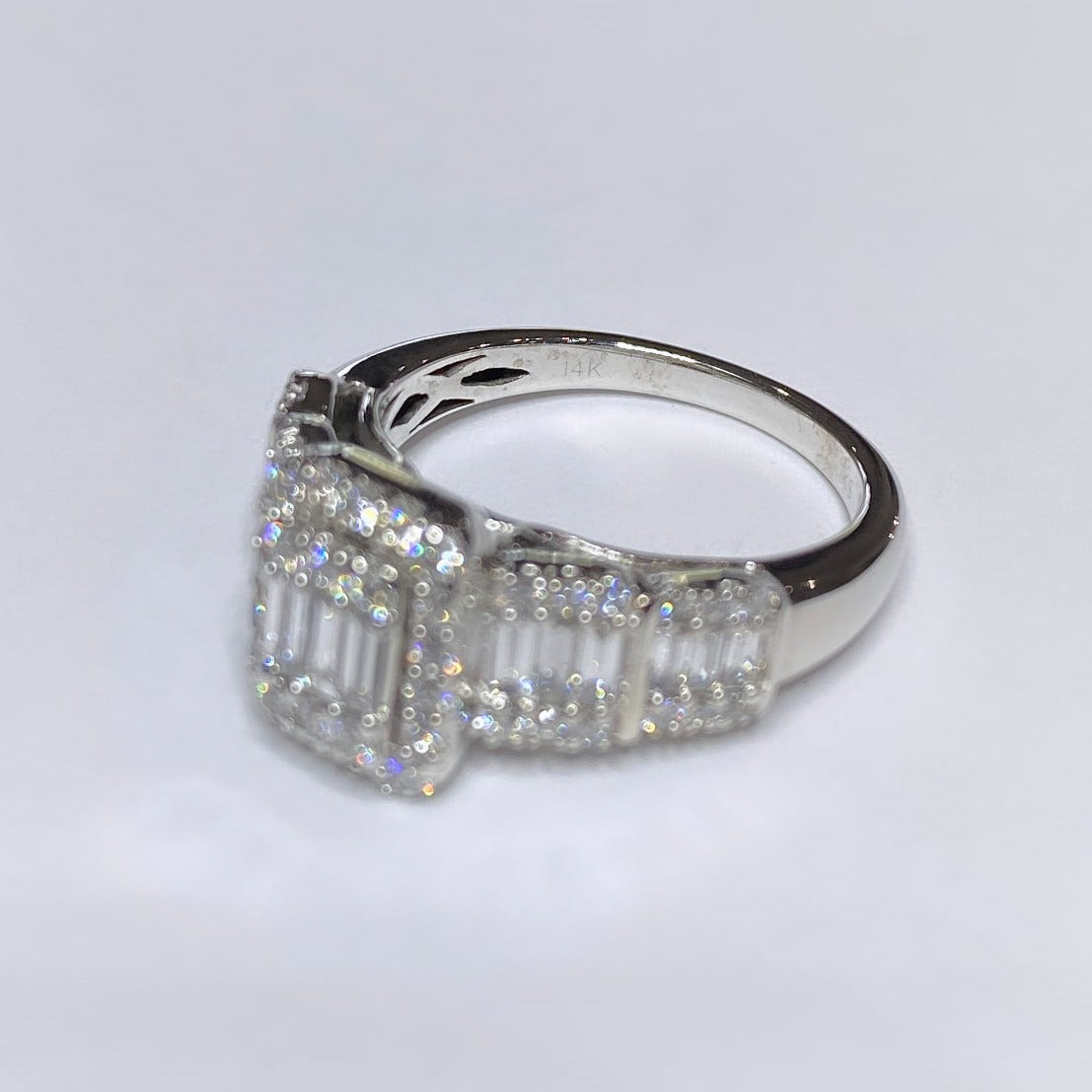 1ctw Diamond Frame Baguette Ring