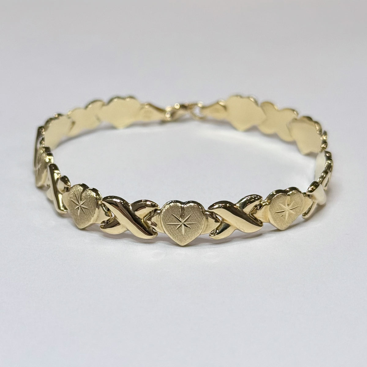 14k Hearts XOXO Bracelet