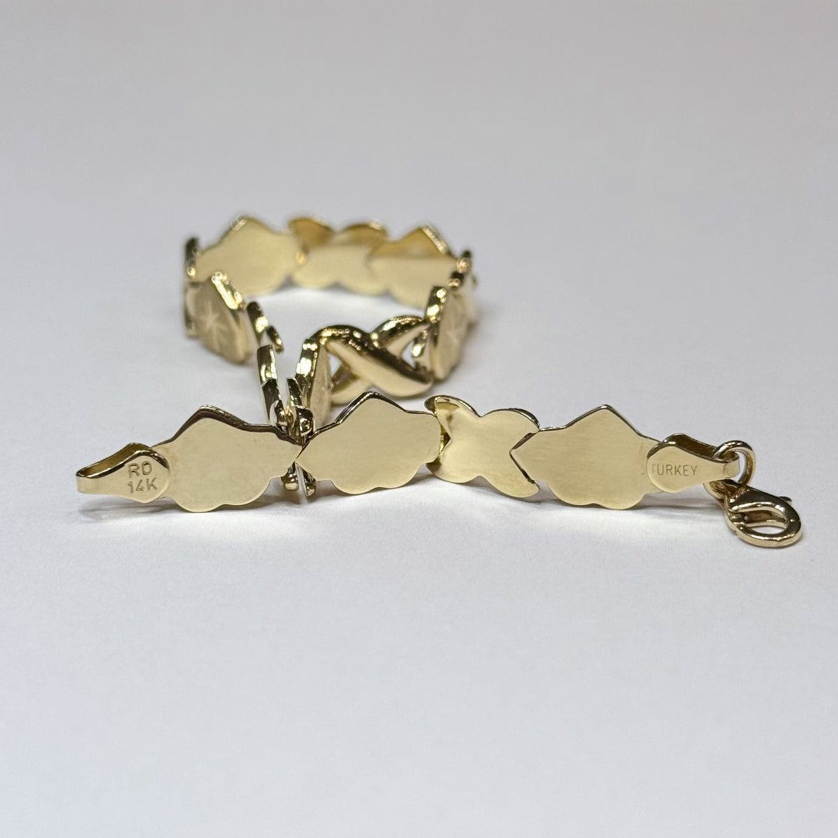 14k Hearts XOXO Bracelet