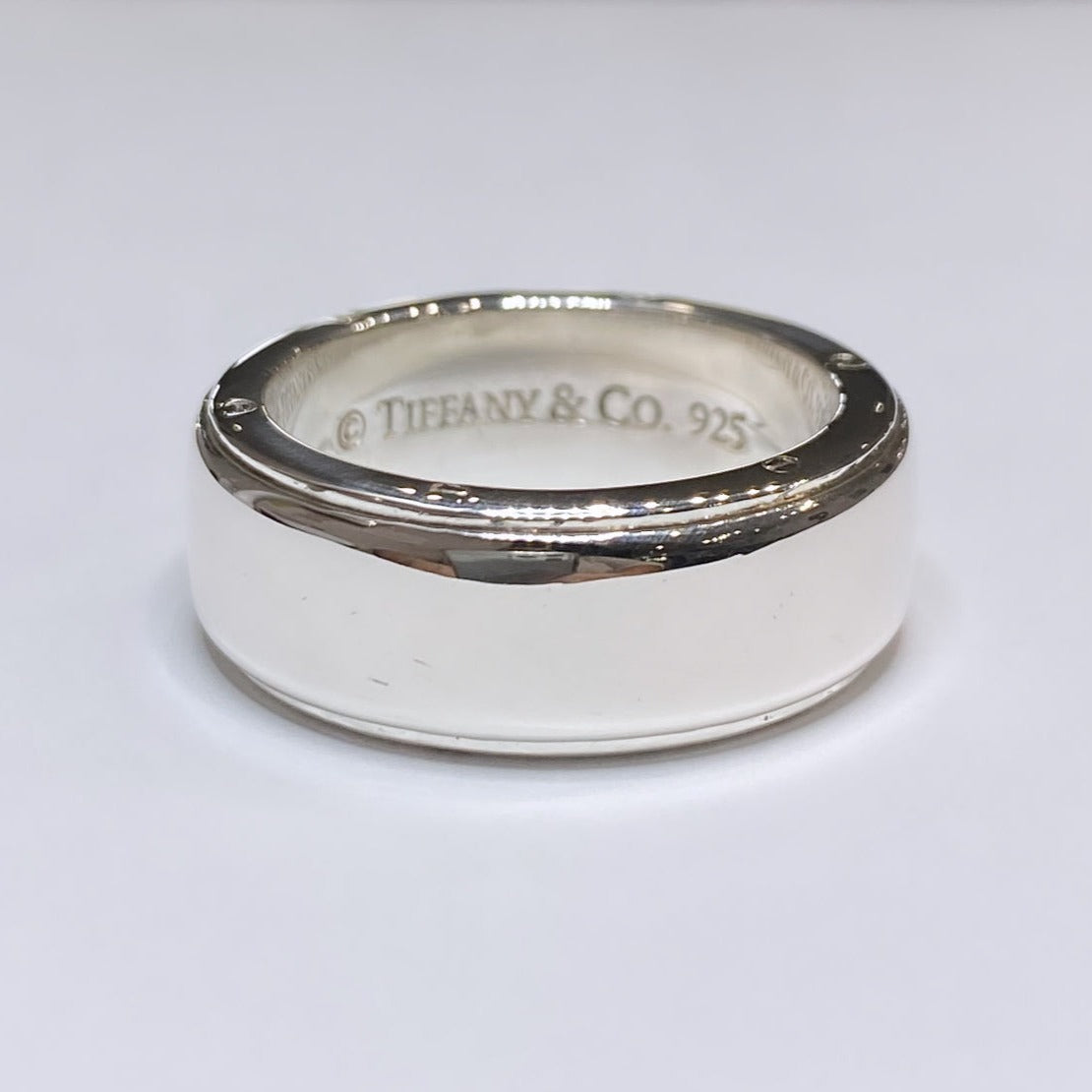 T & Co. Nail Head Wide Ring 925
