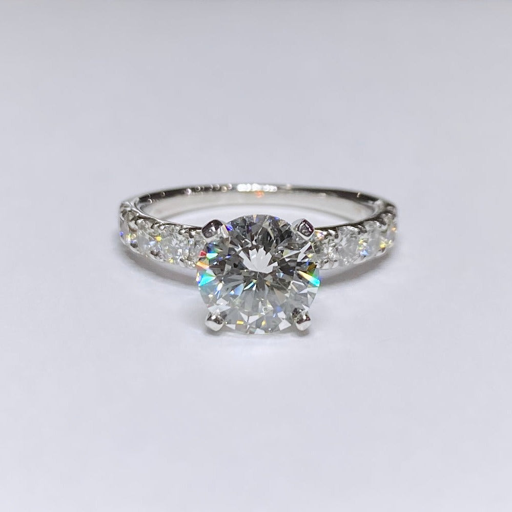 2.08ct Round Brilliant Diamond Platinum Ring