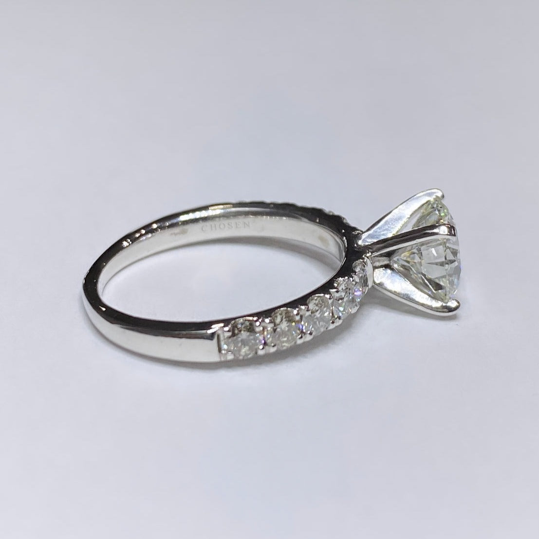 2.08ct Round Brilliant Diamond Platinum Ring