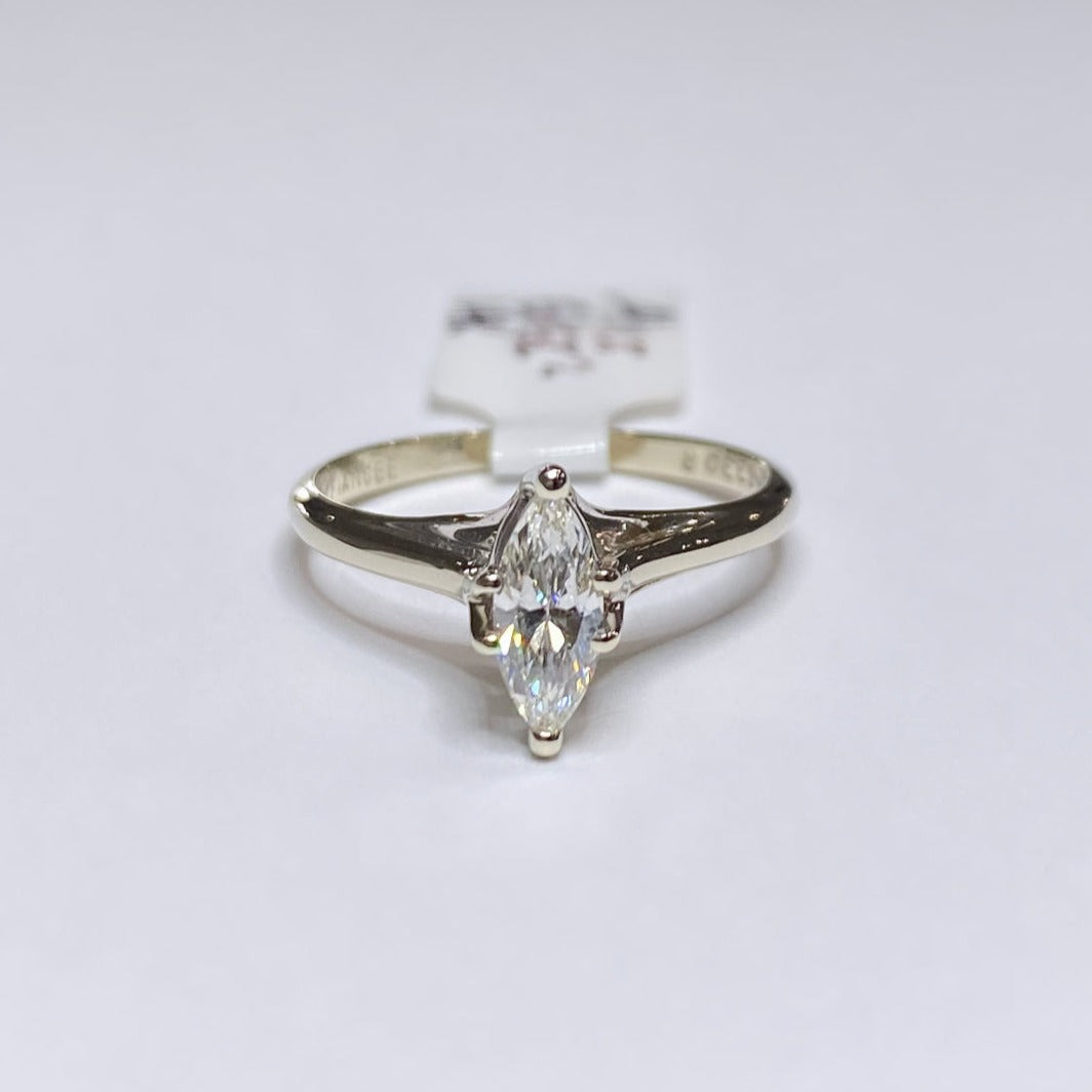 0.41ct Marquise Shape Diamond Solitaire 14k