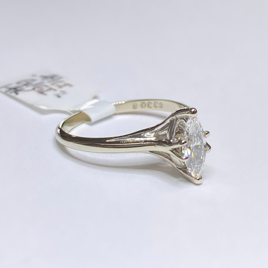 0.41ct Marquise Shape Diamond Solitaire 14k
