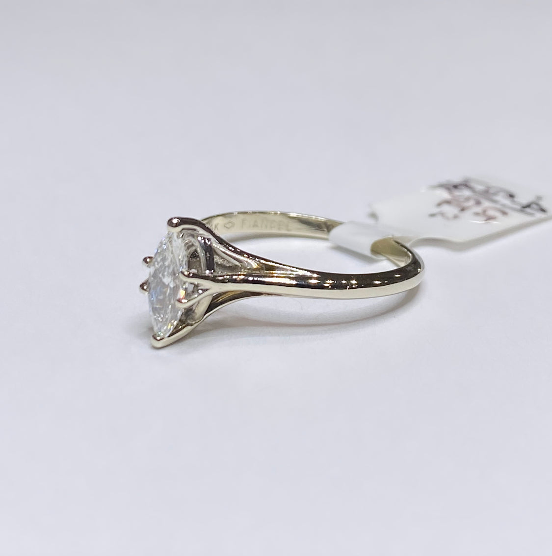 0.41ct Marquise Shape Diamond Solitaire 14k