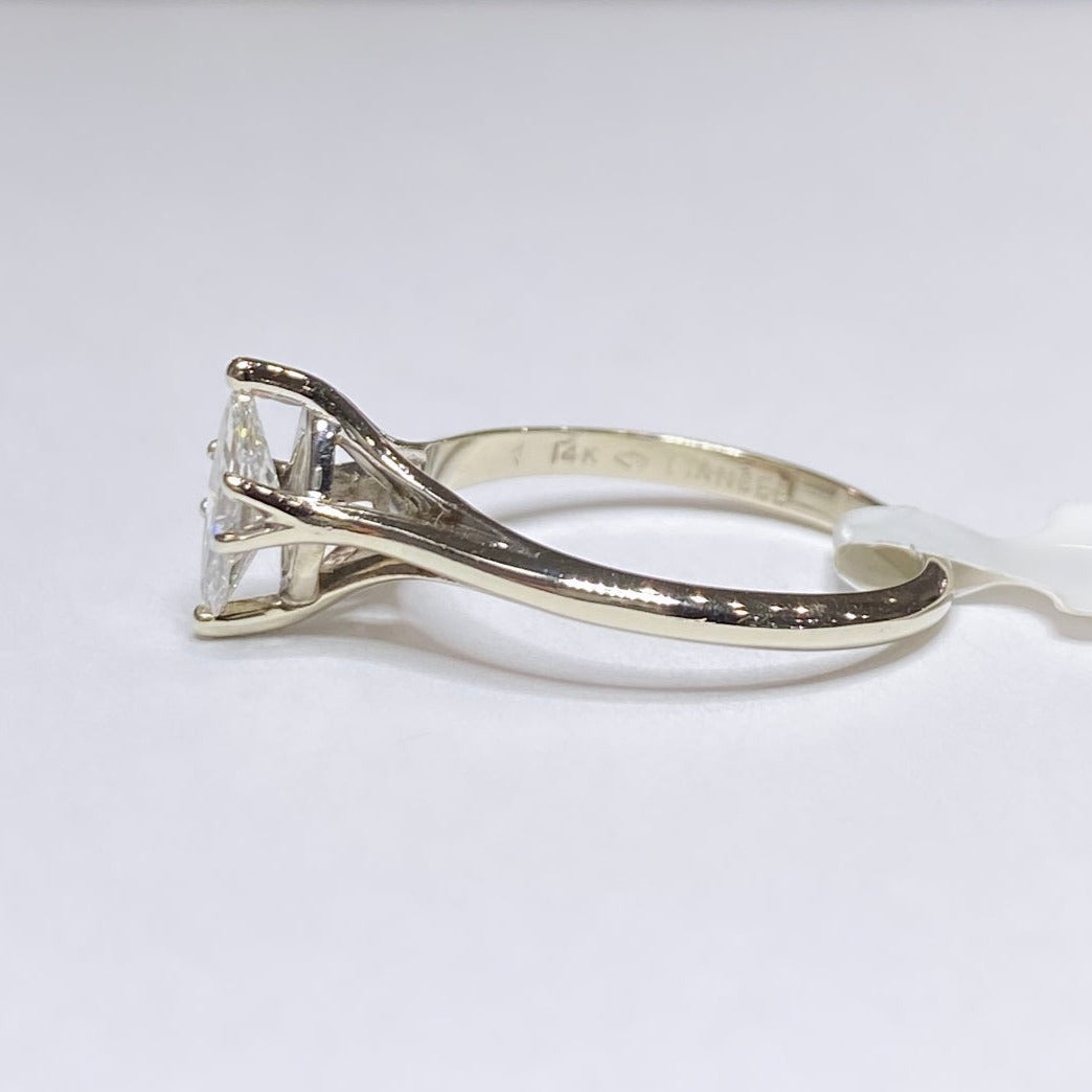 0.41ct Marquise Shape Diamond Solitaire 14k