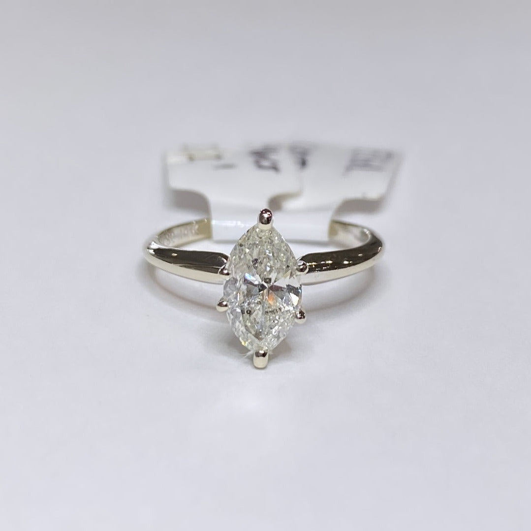 0.96ct Marquise Solitaire 14k
