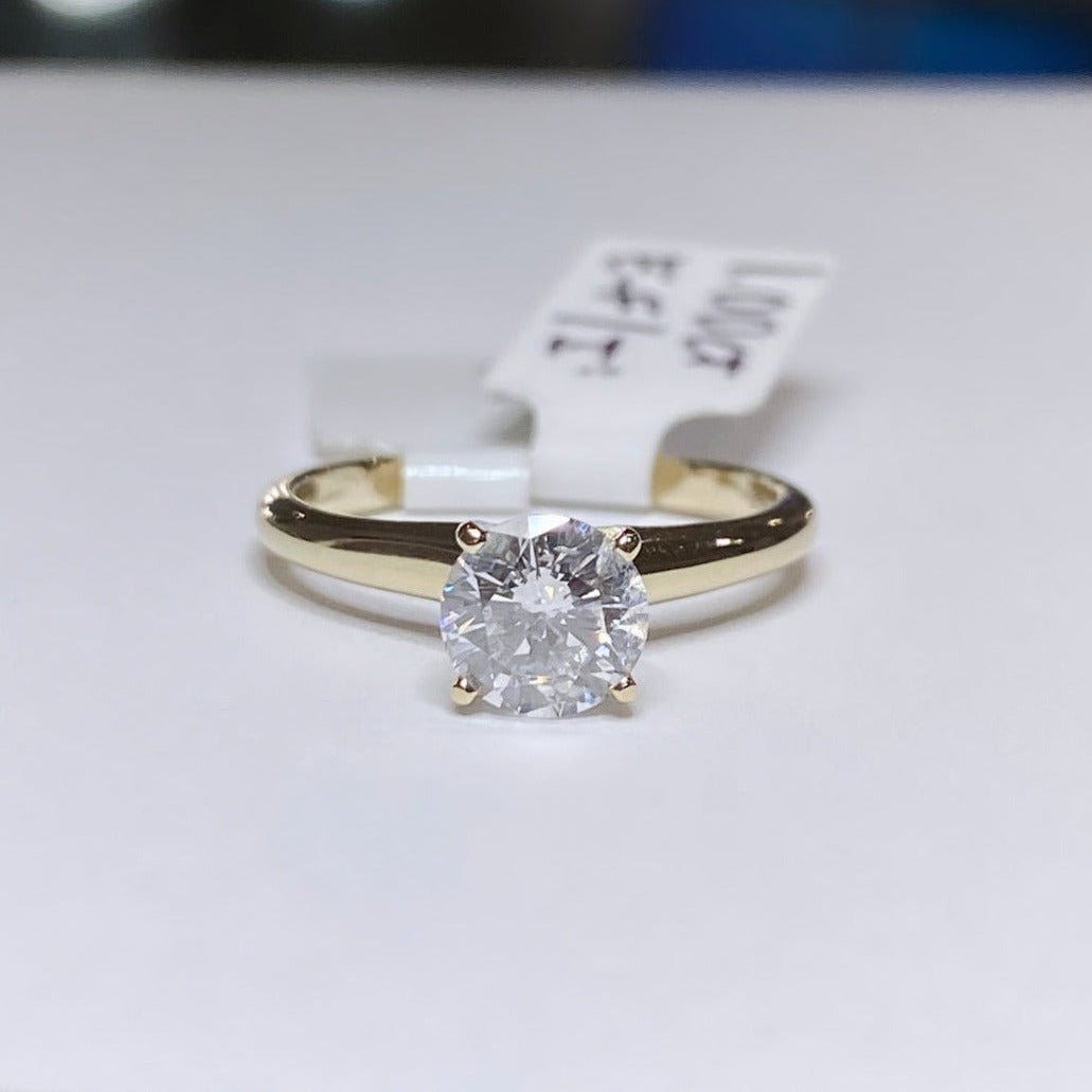 1.00ct Round Cut Diamond Solitaire 18k IGI