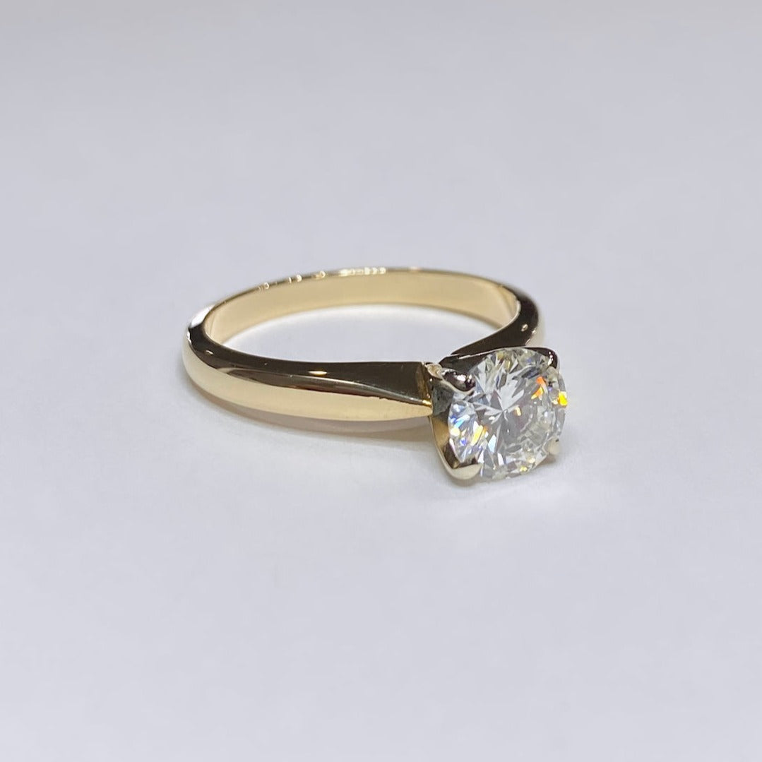 1ct Round Brilliant Diamond Solitaire 14k
