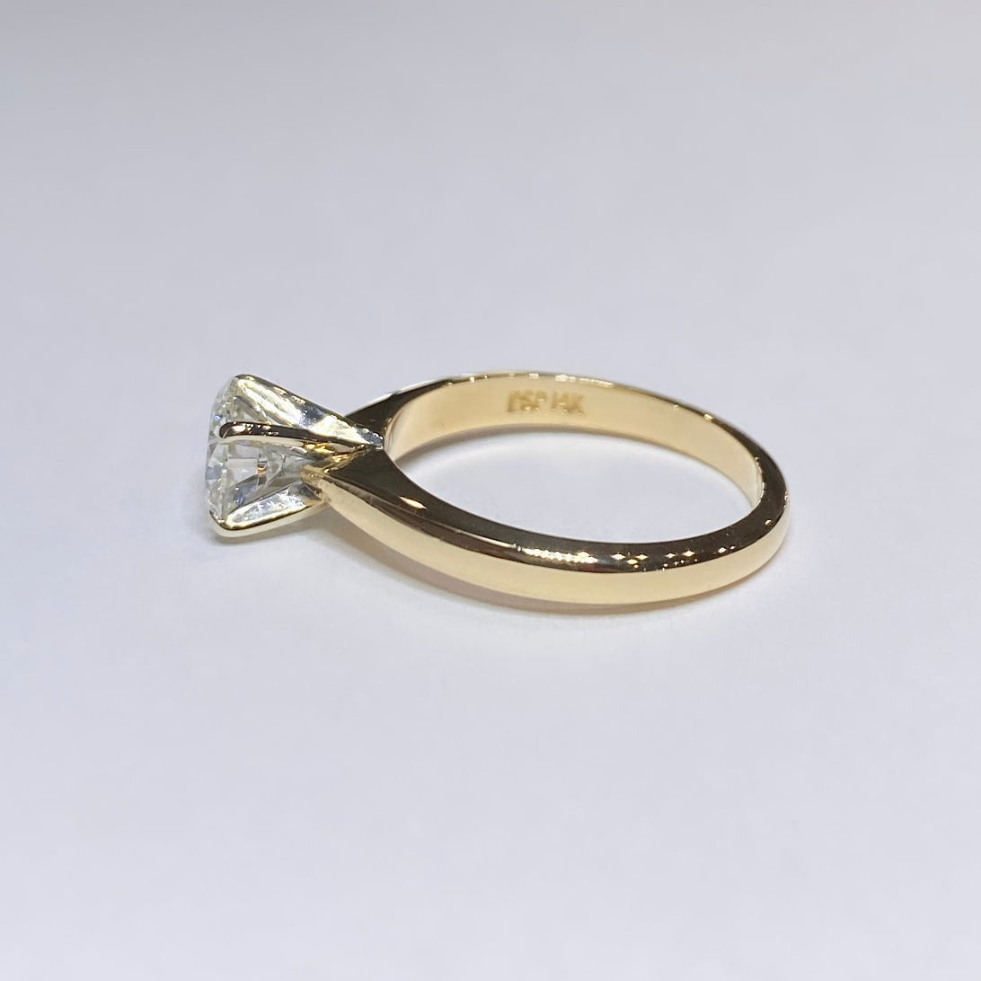 1ct Round Brilliant Diamond Solitaire 14k