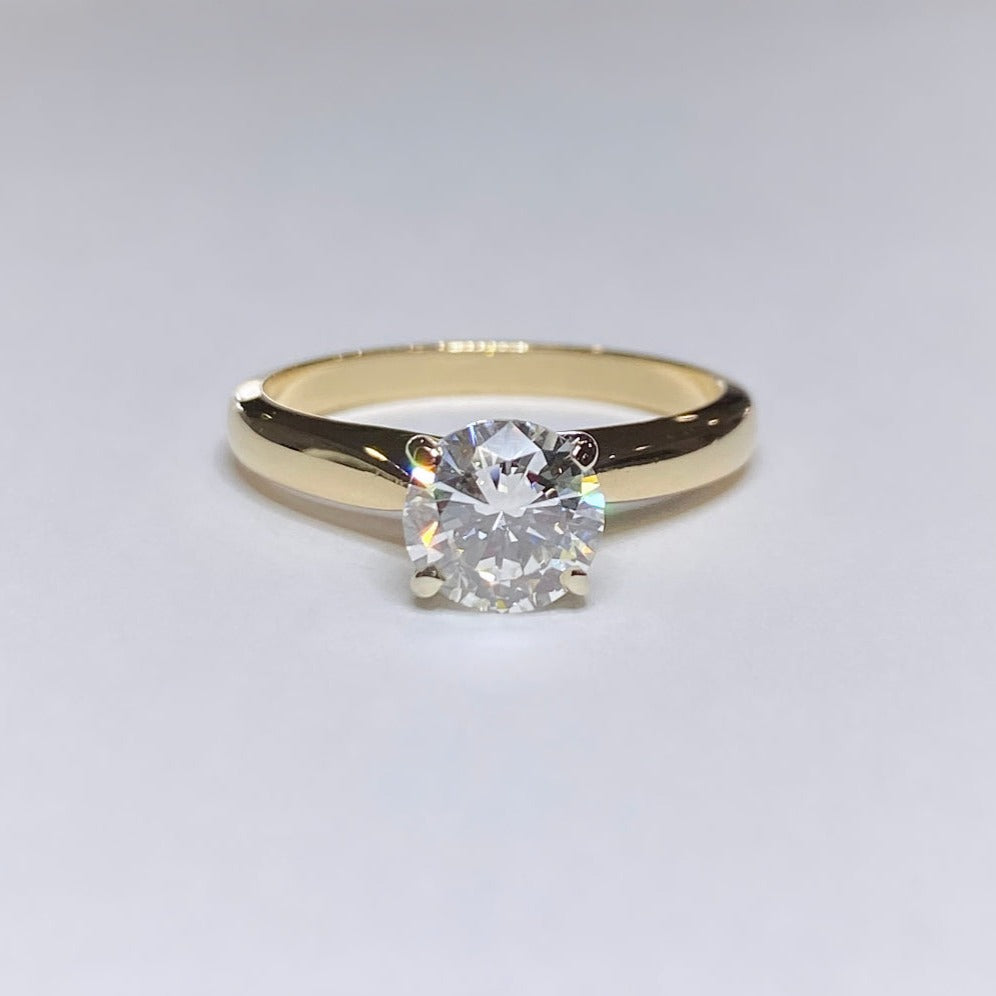 1ct Round Brilliant Diamond Solitaire 14k
