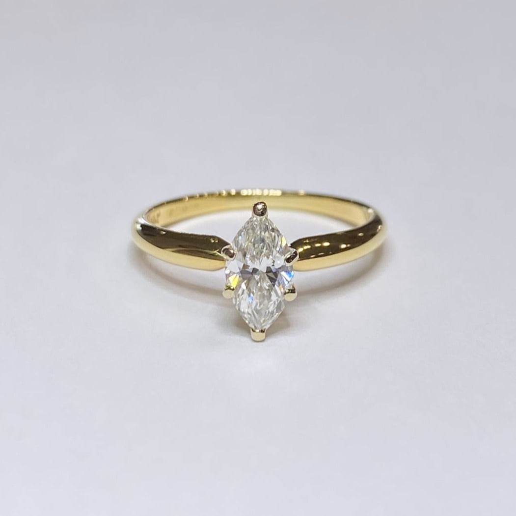 1/2ct Marquise Classic Solitaire 18k