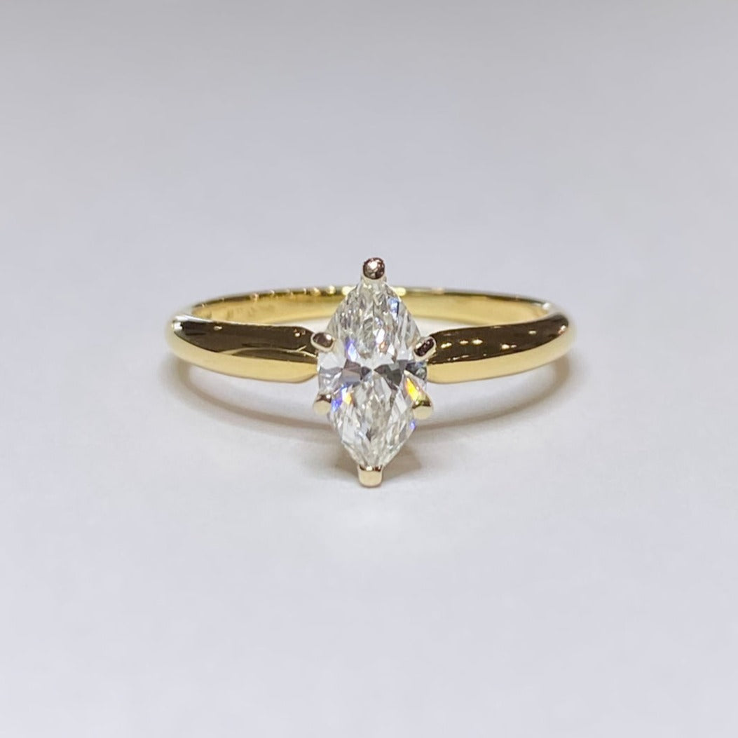 1/2ct Marquise Classic Solitaire 18k