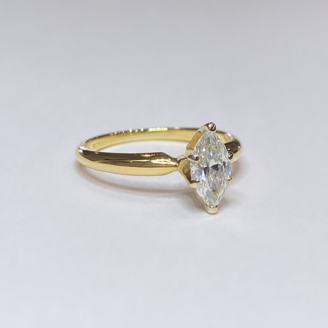 1/2ct Marquise Classic Solitaire 18k