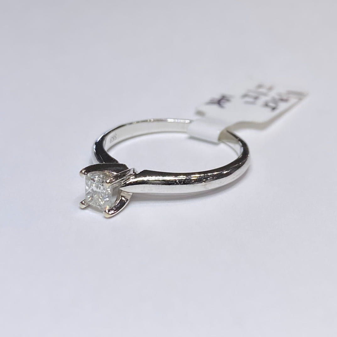 1/3ct Princess Cut Classic Solitaire Ring 14k