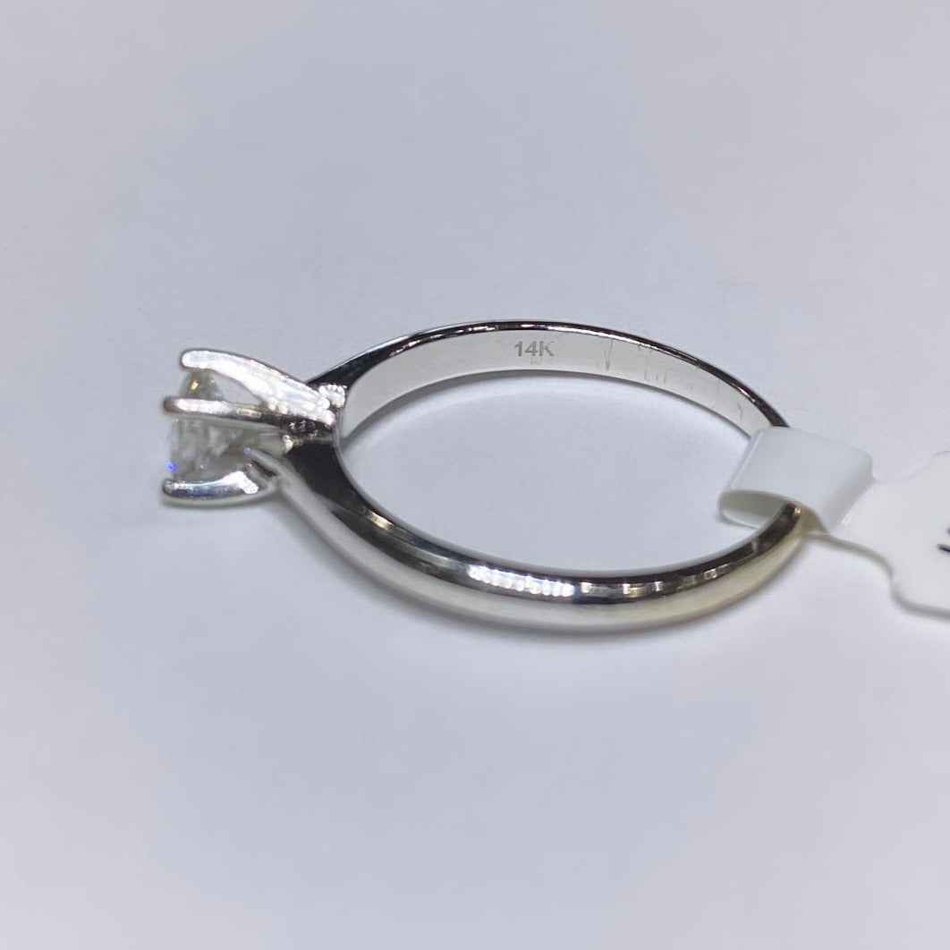 1/3ct Princess Cut Classic Solitaire Ring 14k