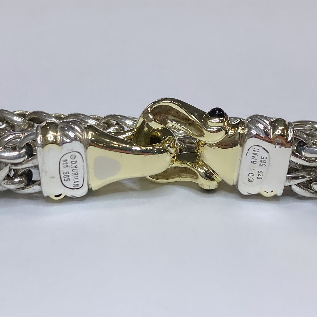 David Yurman 925 & 14k Vintage Buckle Necklace