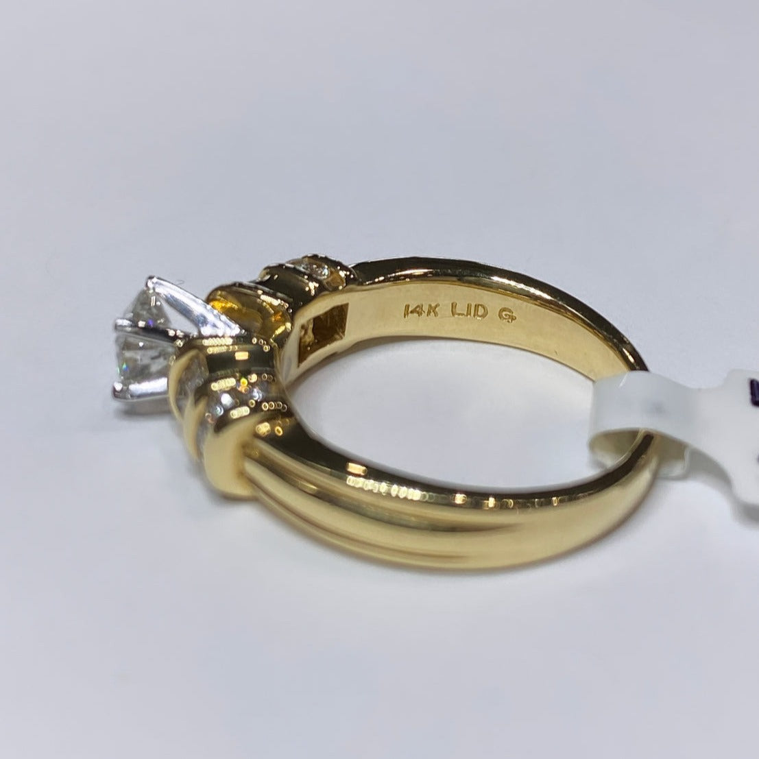 Round & Baguette Diamond Engagement Ring