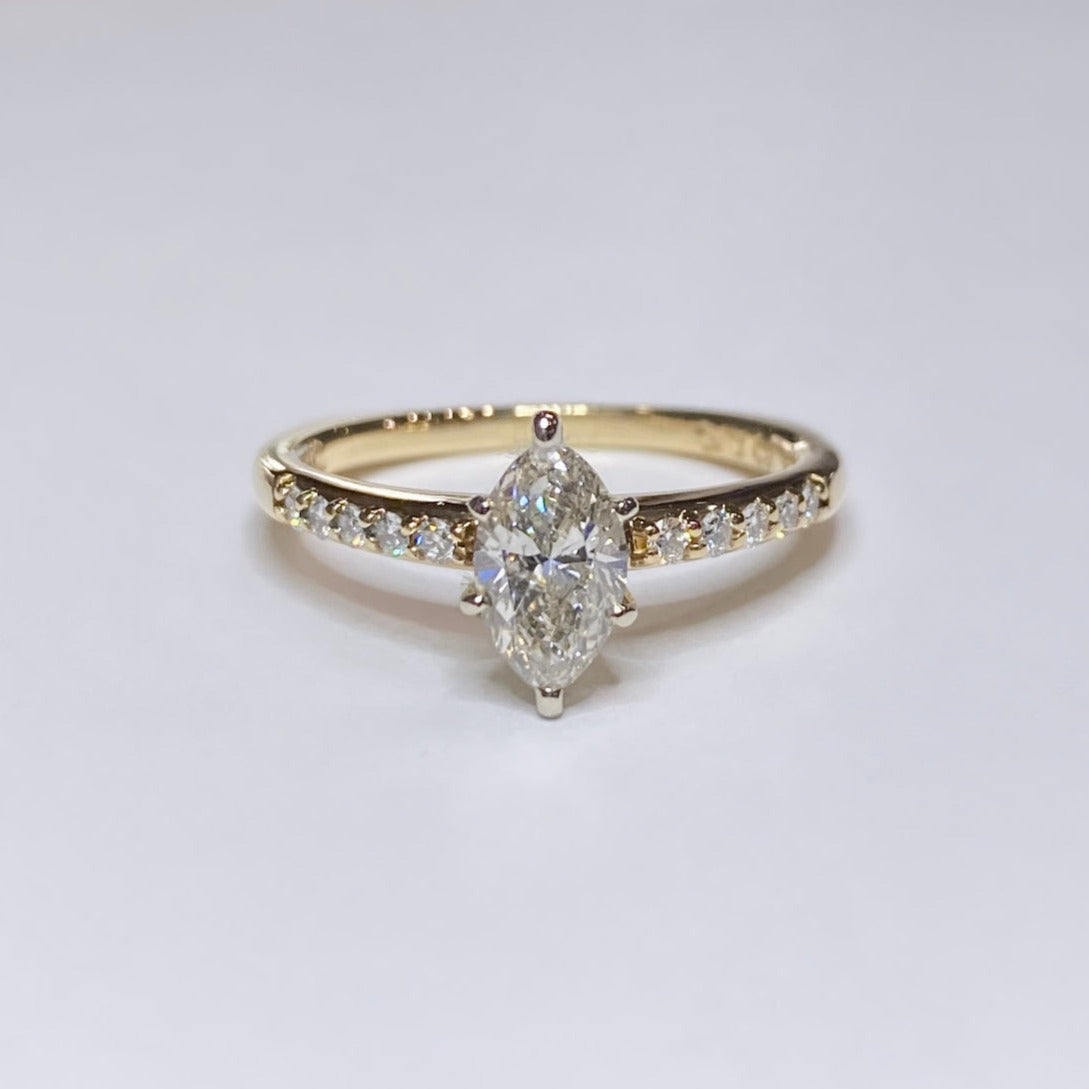 1ct Marquise Cut Diamond 14k Ring