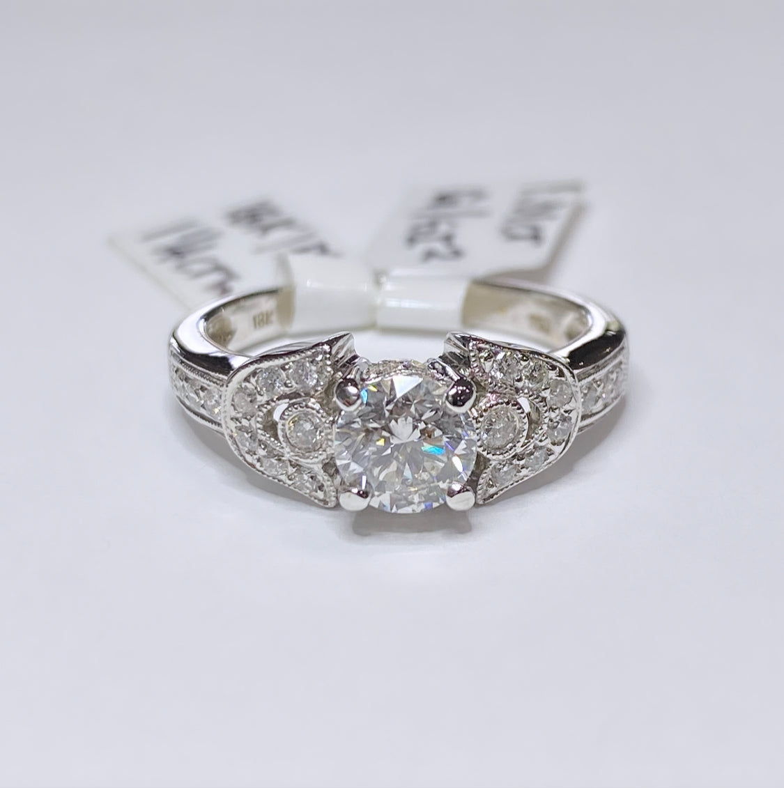 1ct Round Tulip Engagement Ring