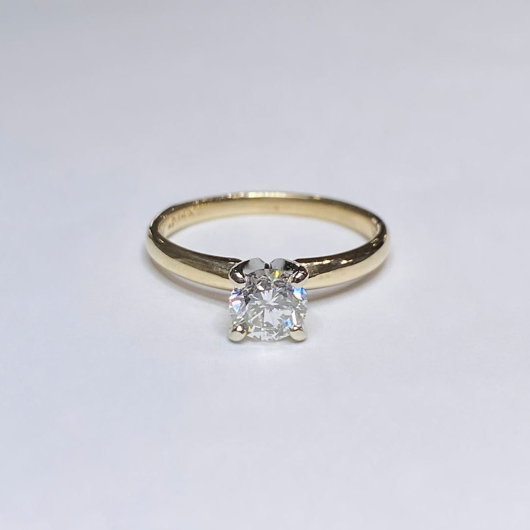 0.72ct Round Diamond Solitaire Ring 14k