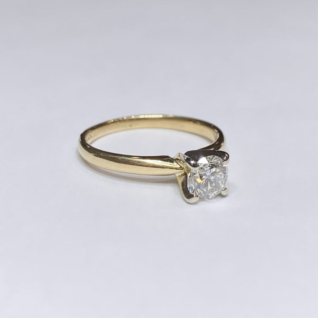 0.72ct Round Diamond Solitaire Ring 14k