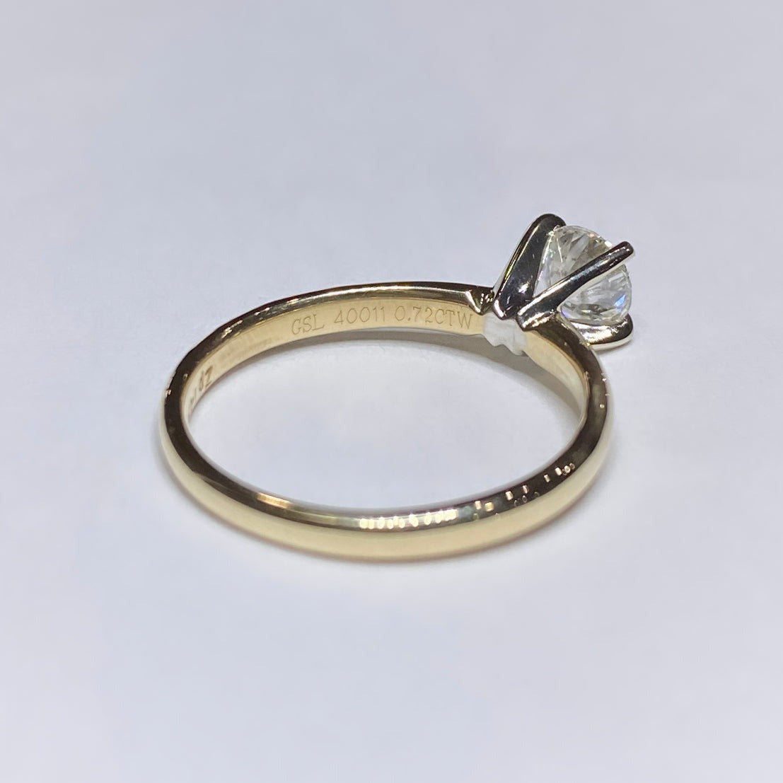 0.72ct Round Diamond Solitaire Ring 14k