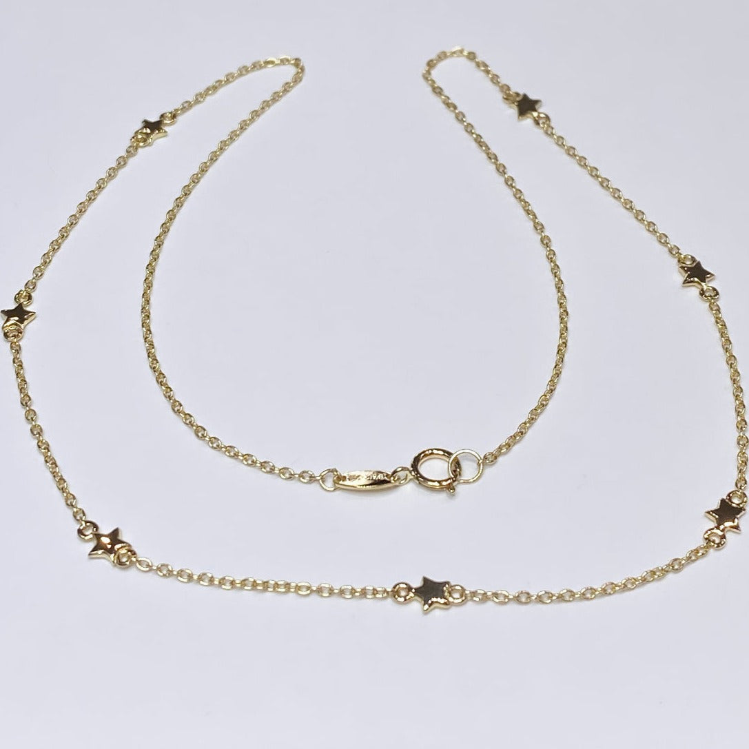 14k Stationary Star Necklace