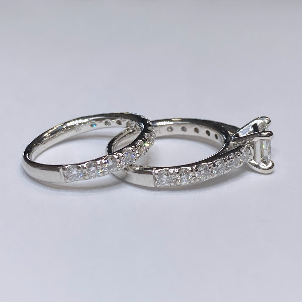 14k Princess Cut Bridal Set