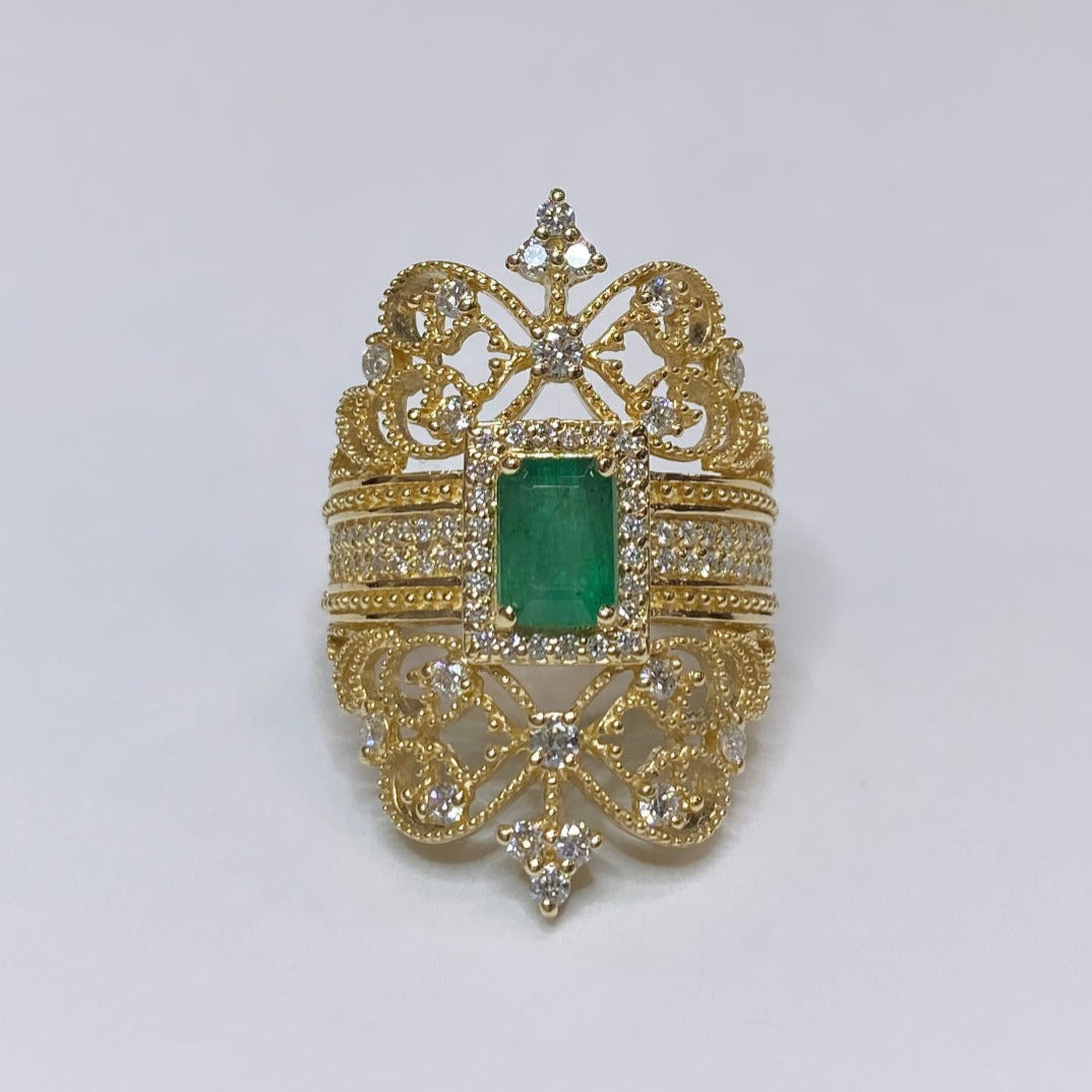 Effy 14k Brasilica Emerald & Diamond