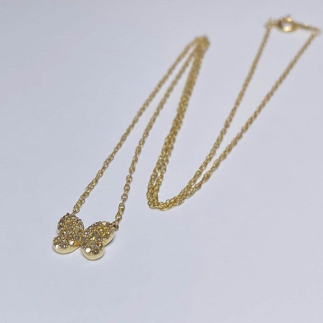 10k Diamond Butterfly Necklace