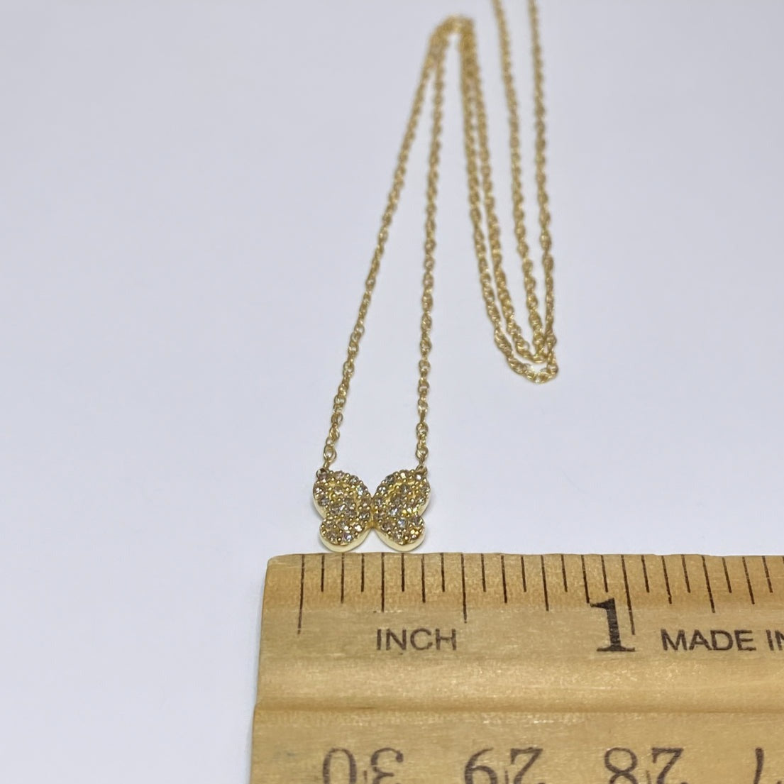 10k Diamond Butterfly Necklace