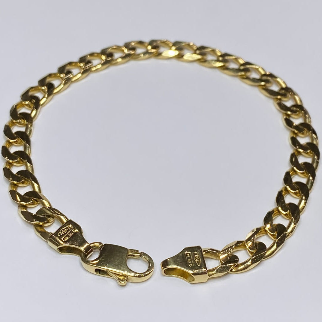 18k Curb Link Bracelet 6.7mm