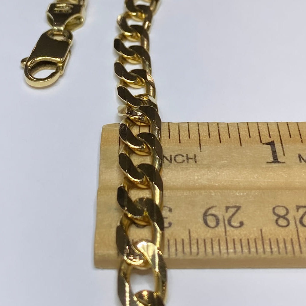 18k Curb Link Bracelet 6.7mm