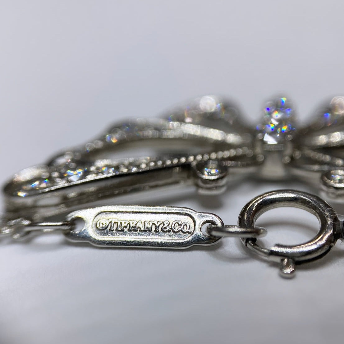 Tiffany & Co. Diamond Butterfly Necklace In Platinum