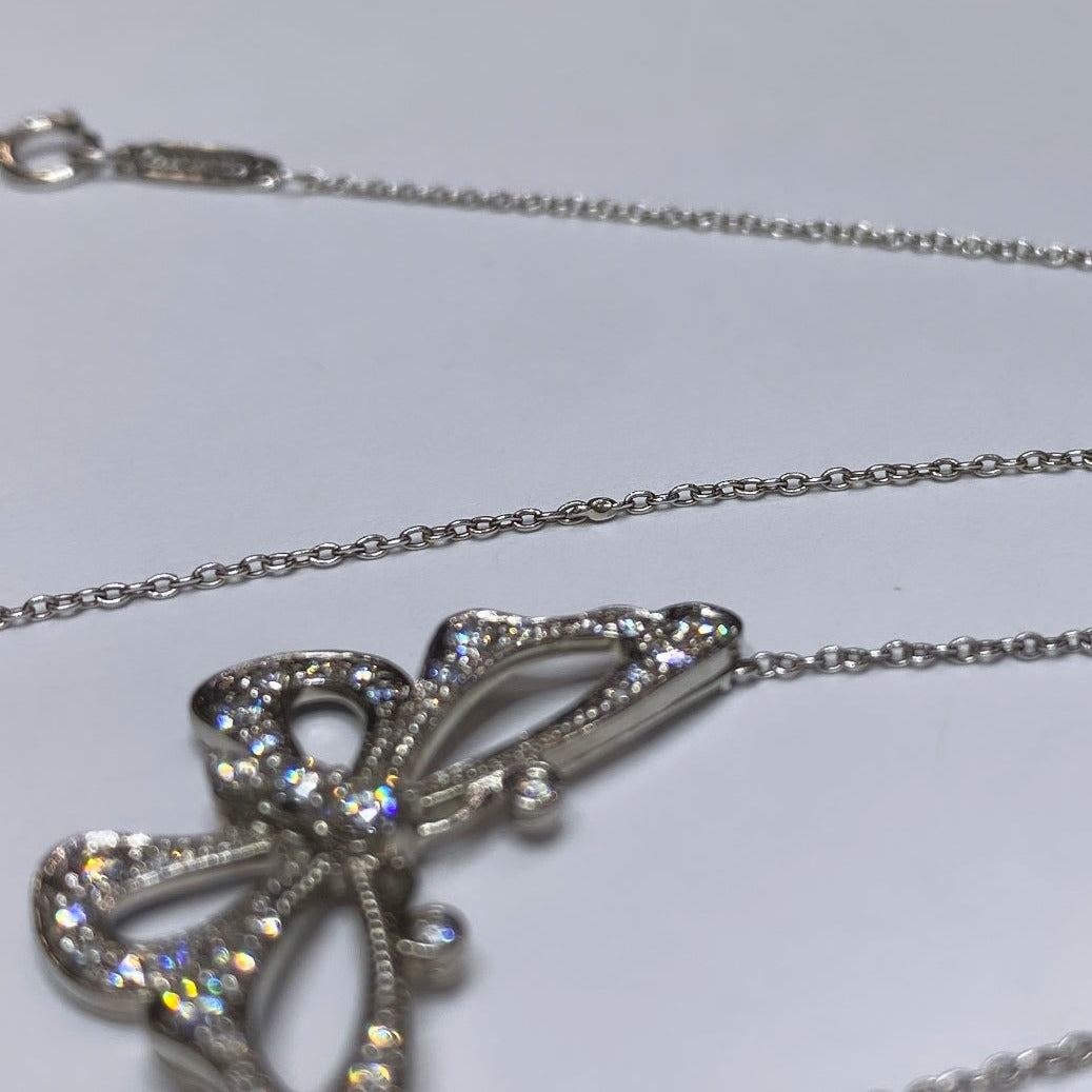 Tiffany & Co. Diamond Butterfly Necklace In Platinum