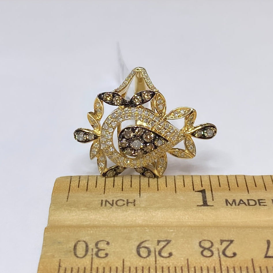 Effy 14k Espresso Diamond Filagree Ring