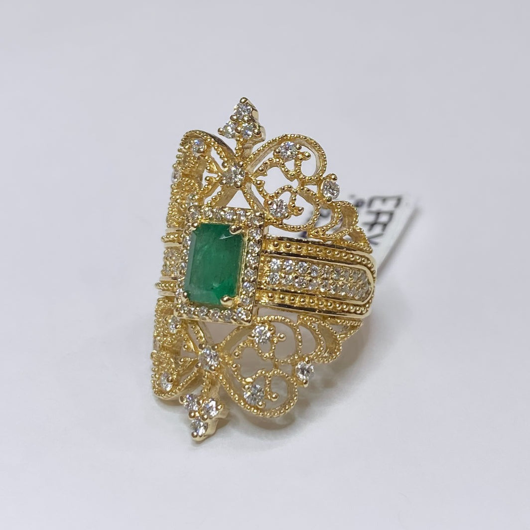Effy 14k Brasilica Emerald & Diamond