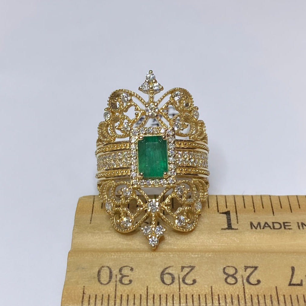 Effy 14k Brasilica Emerald & Diamond