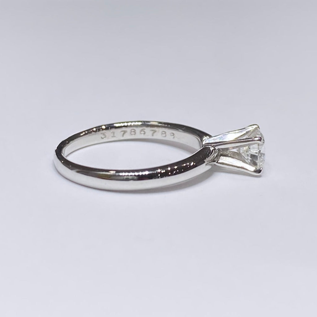 14k & Platinum 1/2ct Round Cut Diamond Solitaire