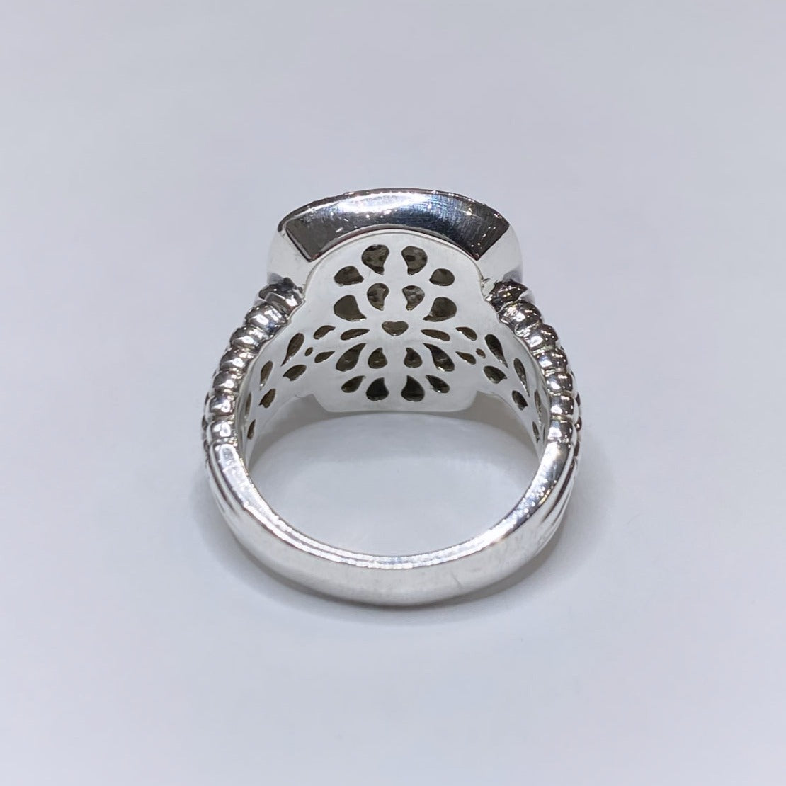 925 & 14k Diamond Cluster Ring 1/3ctw