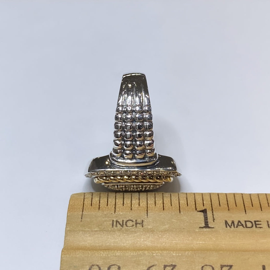 925 & 14k Diamond Cluster Ring 1/3ctw