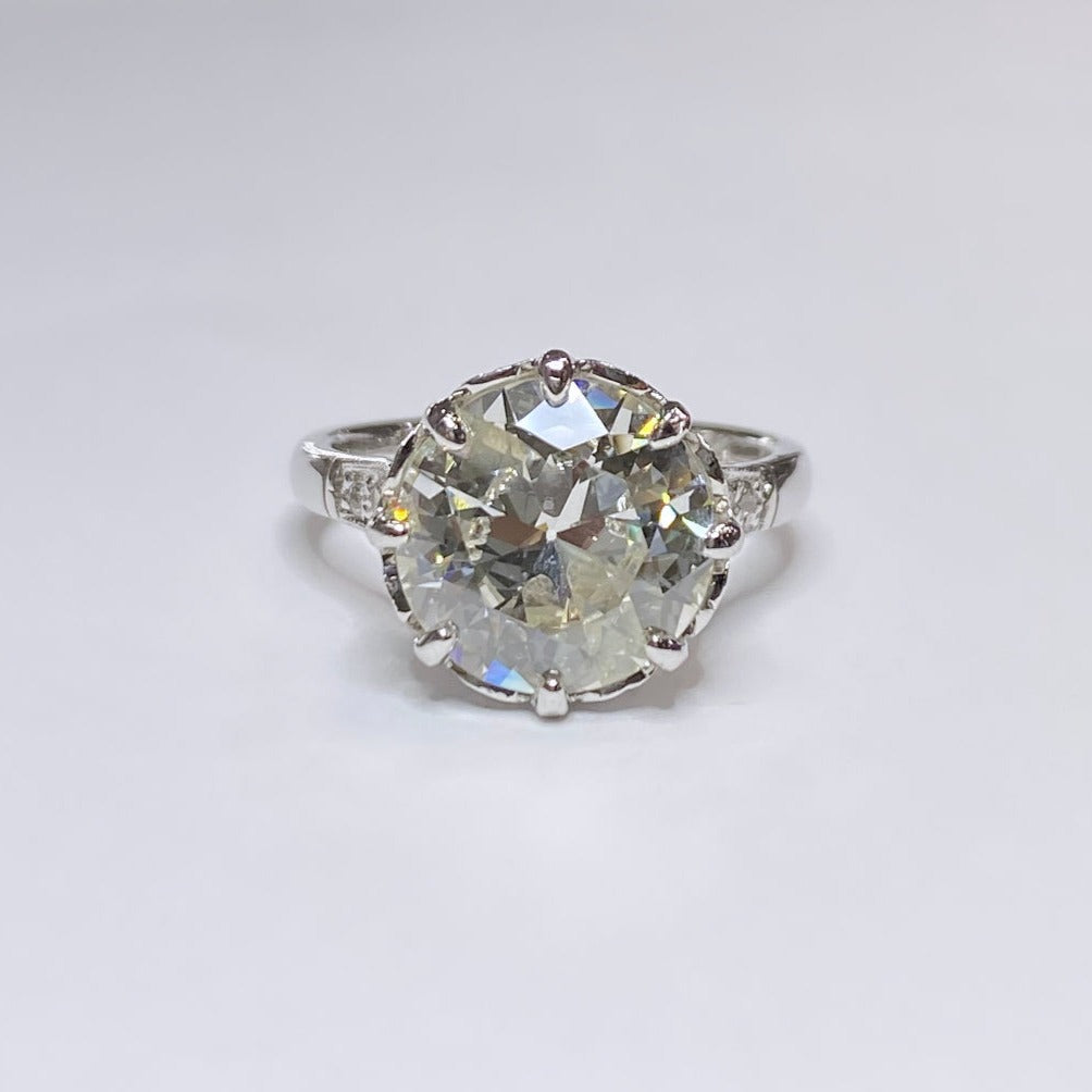Vintage 3.64ct European Cut Diamond Ring