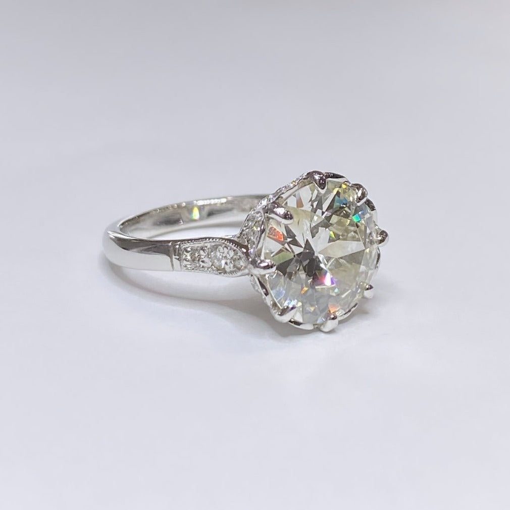 Vintage 3.64ct European Cut Diamond Ring