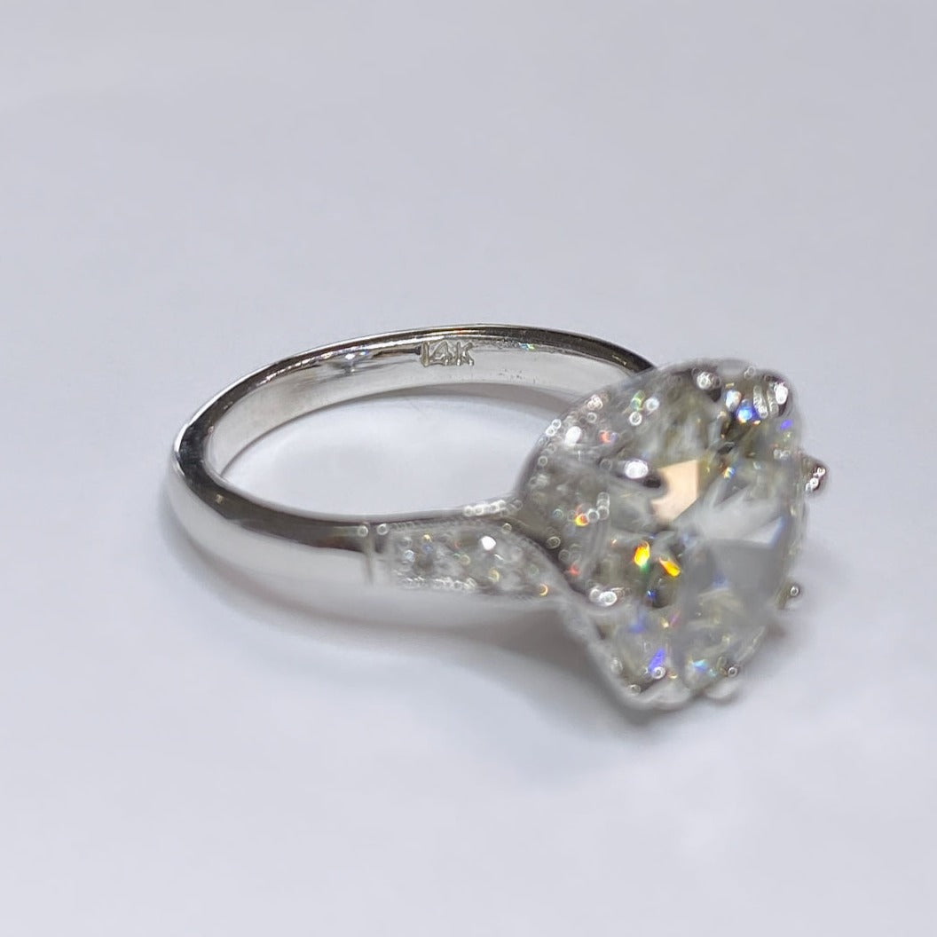 Vintage 3.64ct European Cut Diamond Ring